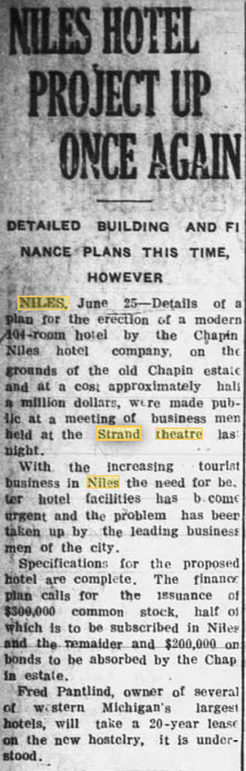 Strand Theatre - 25 Jun 1921 Mention Of Strand For Meeting Use (newer photo)